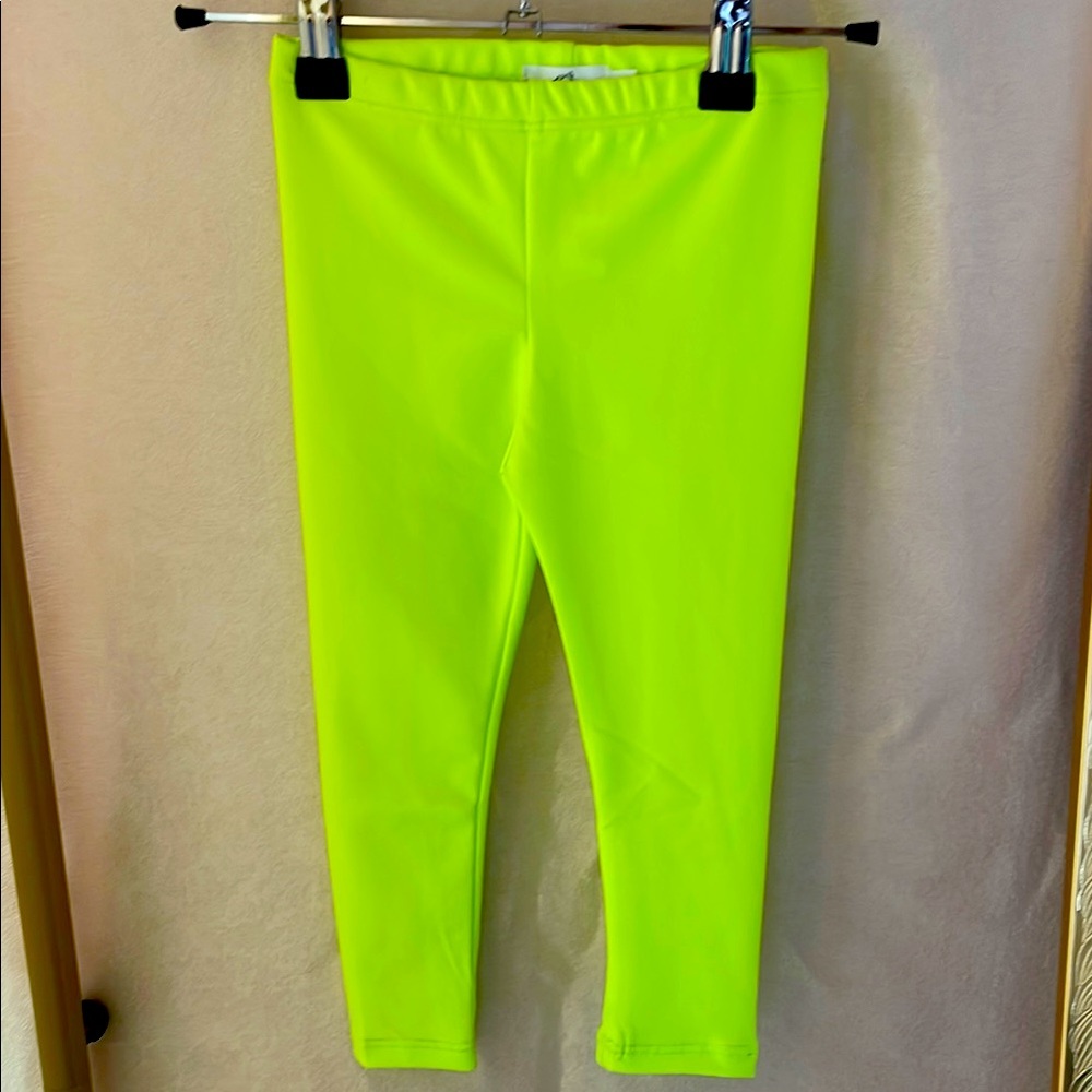 Neon Green Kids Leggings